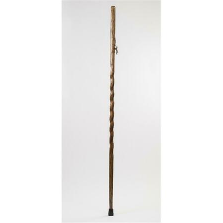 BRAZOS WALKING STICKS 55 In. Twisted Oak Backpacker Walking Stick- Red 602-3000-1012